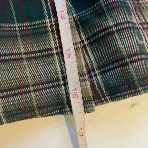 Ledin plaid pleated mini skirt  Lined Women’s  M School girl Preppy Earth tones - Picture 7 of 10